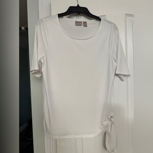 Chico’s White Scoop Neck Women Top
